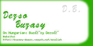 dezso buzasy business card